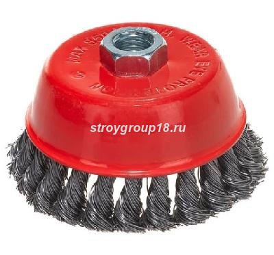Щетка для УШМ чашка М14 крученая 100 мм VIRAт 576100
