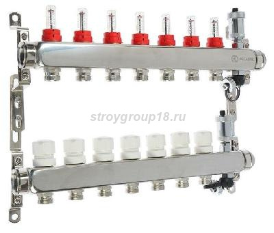 Кол. группа с расход. без кранов  7 вых. НЕРЖ (комп. возд-к, дрен.кран) AQUALINK