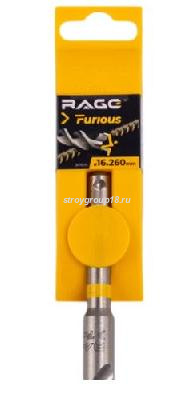 Бур по железобетону 16х260 мм SDS-plus RAGE Furious для перф-ра 4 резца тверд.-вный YG8C 567626