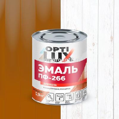 Эмаль для пола ПФ-266 Стандарт ОПТИЛЮКС золотисто -коричн. 2,7 кг