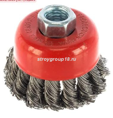 Щетка для УШМ чашка М14 крученая 65 мм VIRA 57606