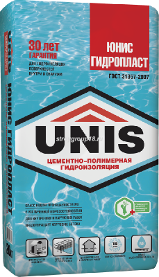 Гидроизоляция UNIS ГИДРОПЛАСТ 20кг 