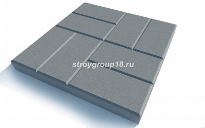 Плитка тротуарная 400*400*50 Восемь кирпичей Серая 