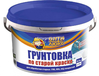 УЦЕНКА Грунтовка ОПТИЛЮКС по старой краске 2,5 кг.