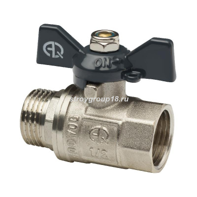 Кран шар для МП 20*1/2 бабочка г-ц Aqualink