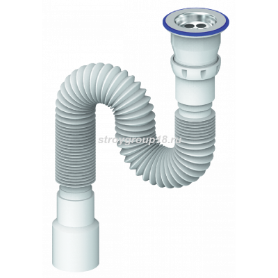 Гофросифон 1 1/2*40/50 800 мм удлиненUnicorn D220