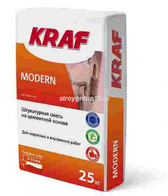 УЦЕНКА Штукатурка KRAF Modern цементная 25 кг 