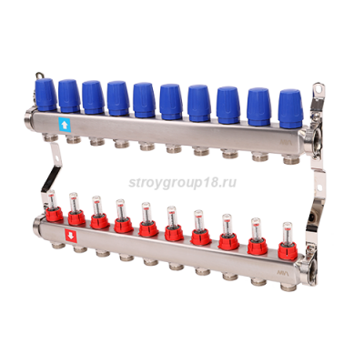 Кол. группа с расход. без кранов 10 вых.3/4"+1" НЕРЖ MVI