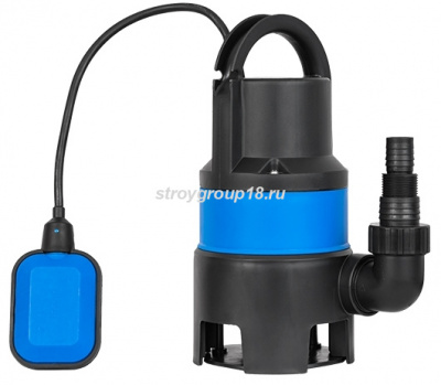 Насос  400 ПЛАСТ. JEMIX дренажный ГВ (400 Вт, Qmax-7,5 m3/час, Hmax-5м,размер фракции 35мм) ФН-125-5