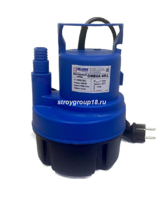 Насос  400 ПЛАСТ. Belamos дрен. (400Вт, Qmax-6m3/час Hmax-6,5м, примис. до 3мм)