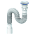 Гофросифон 1 1.2 40 1200 мм удлиненUnicorn D230P (пластик)
