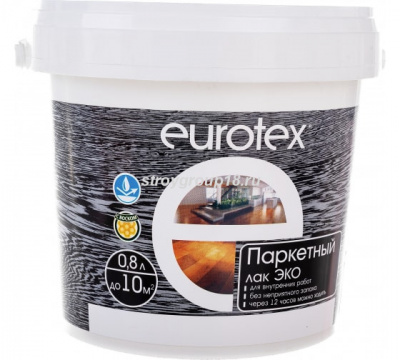 Eurotex-ЭКО Лак паркетный матовый 0,8 л  