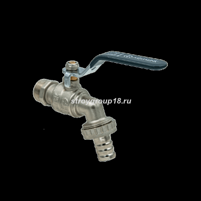 Кран водоразб. 1/2 х 3/4 штуцер 12 лат ручка  Aqualink