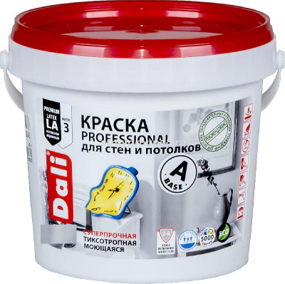 Краска  DALI акриловая стен потолков 9,0 л База А