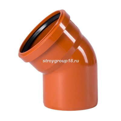 Отвод для наружной канализации 160/45° ПОЛИТЭК РАСПРОДАЖА