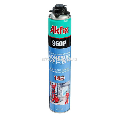 Akfix 960P Профессиональная клей-пена всесезонная, 800 мл, FA009